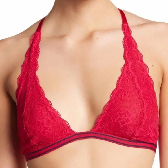 NWT Free People Pink Lace Bralette - Picture 1 of 4